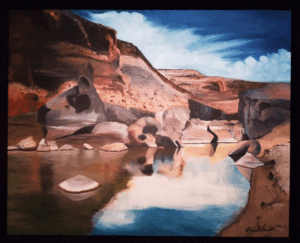 "Colorado River Shore" - Oil on canvas 18" x 24"