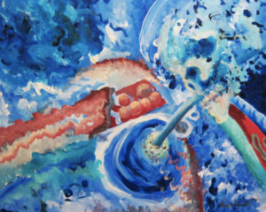 "Drowning" - Oil on canvas 14" x 18"