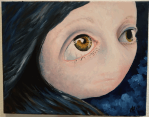 "Eye Study" - Oil on canvas 12" x 18"