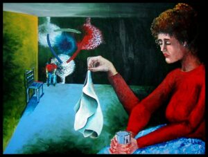 "In the Corner" - Oil on canvas 24" x 36"