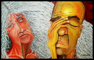 "Is It Over Yet" - Oil on canvas 24" x 36"