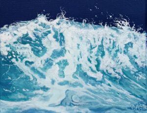 "Next Tidal Wave" - Oil on board 8" x 10"