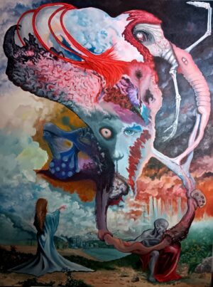 "Is this GOD?" - Oil on canvas 36" x 48"