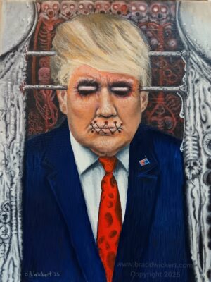 "Word Weave Surgery" Oil on canvas