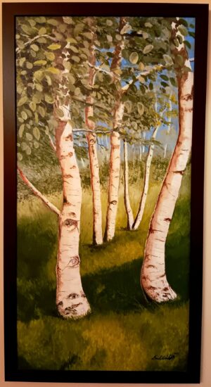"Aspens in Aspen" - Oil on canvas 24" x 48"